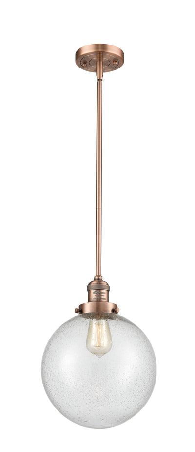 Franklin Restoration Mini Pendant Brass Glass
