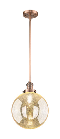 Franklin Restoration Mini Pendant Brass Glass