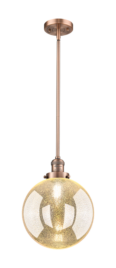 Franklin Restoration Mini Pendant Brass Glass
