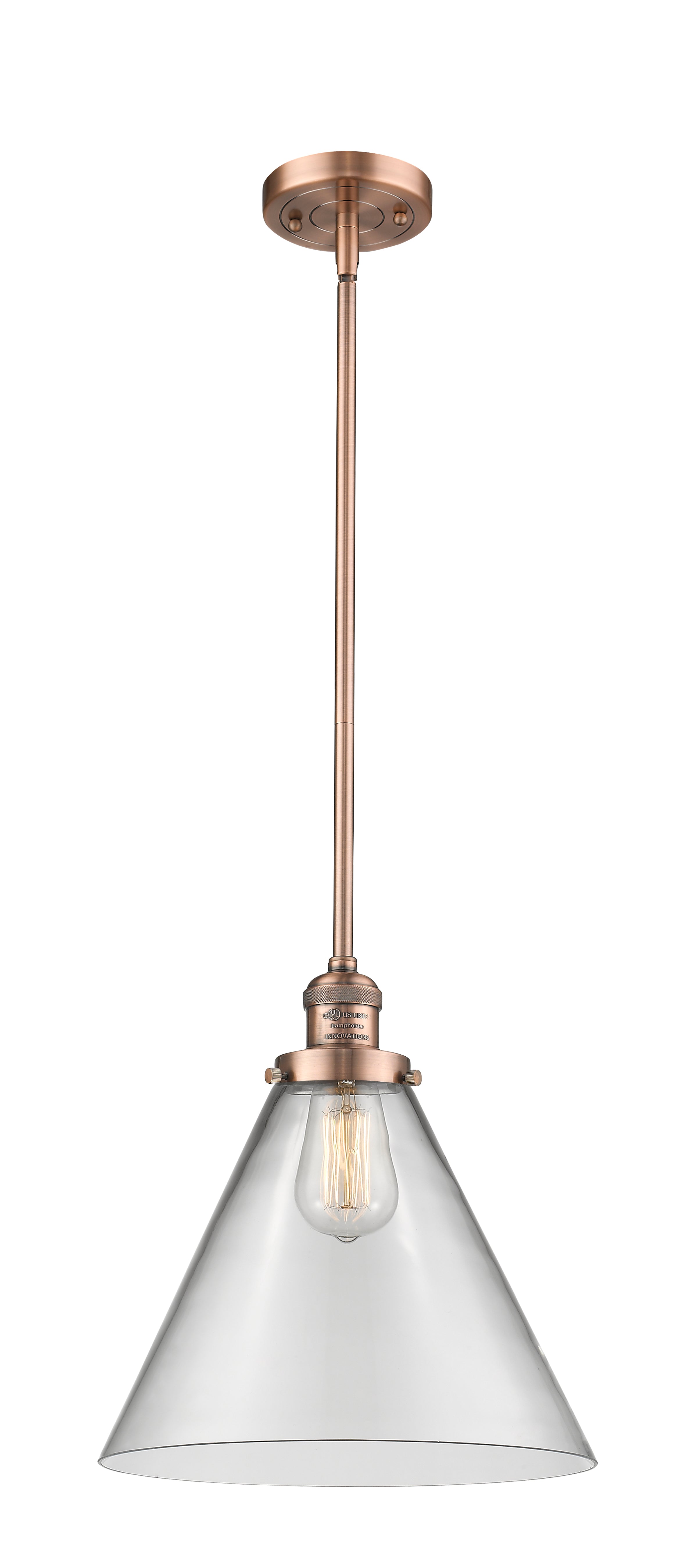 Franklin Restoration Mini Pendant Antique Brass