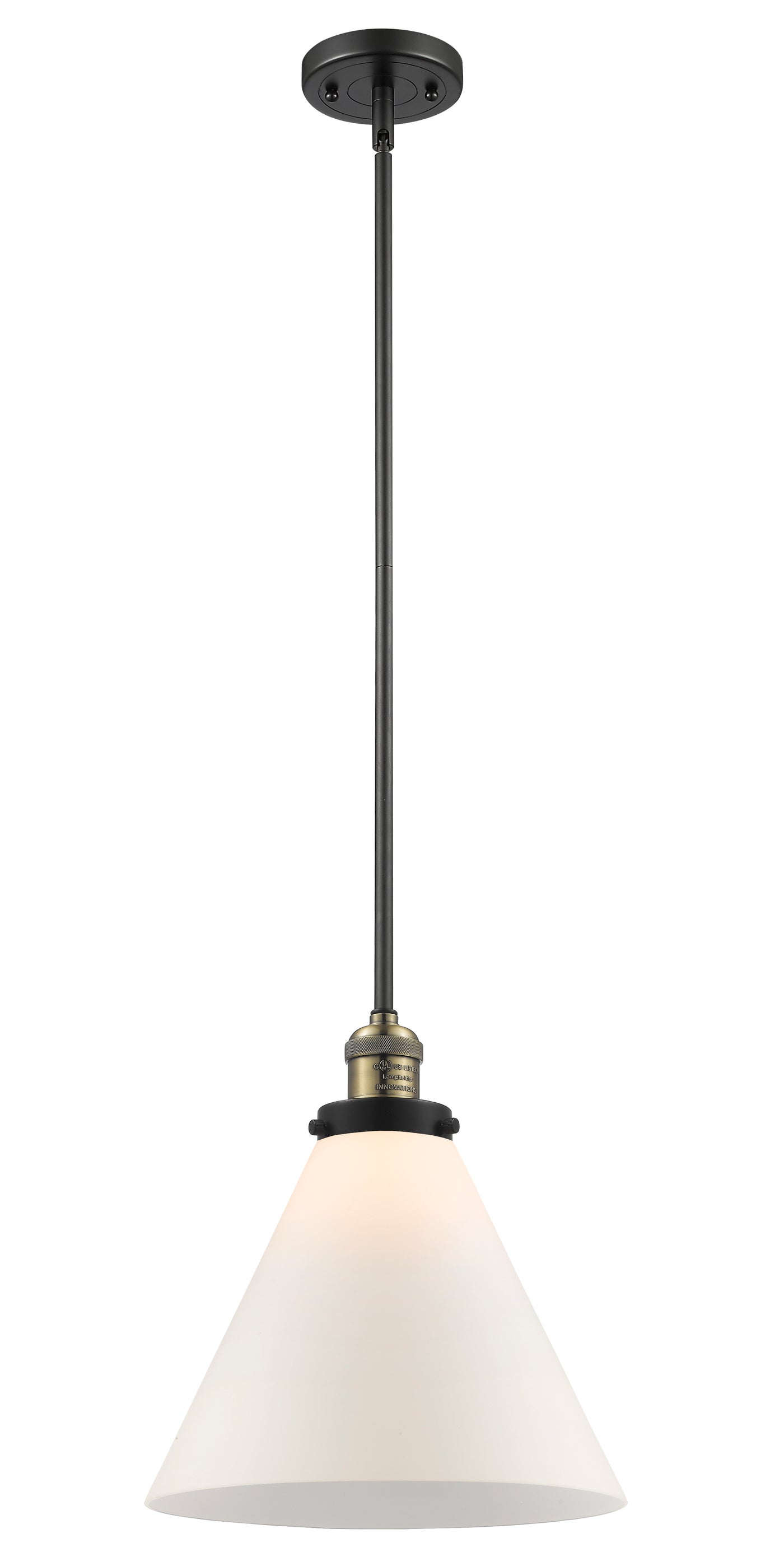 Franklin Restoration Mini Pendant Brass Glass