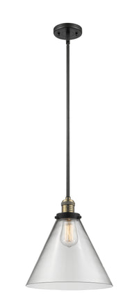Franklin Restoration Mini Pendant Brass Glass