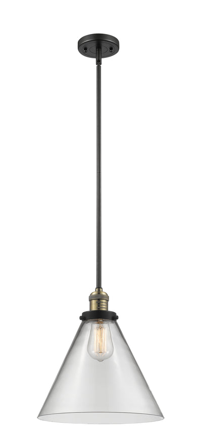 Franklin Restoration Mini Pendant Brass Glass