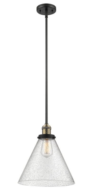 Franklin Restoration Mini Pendant Brass Glass