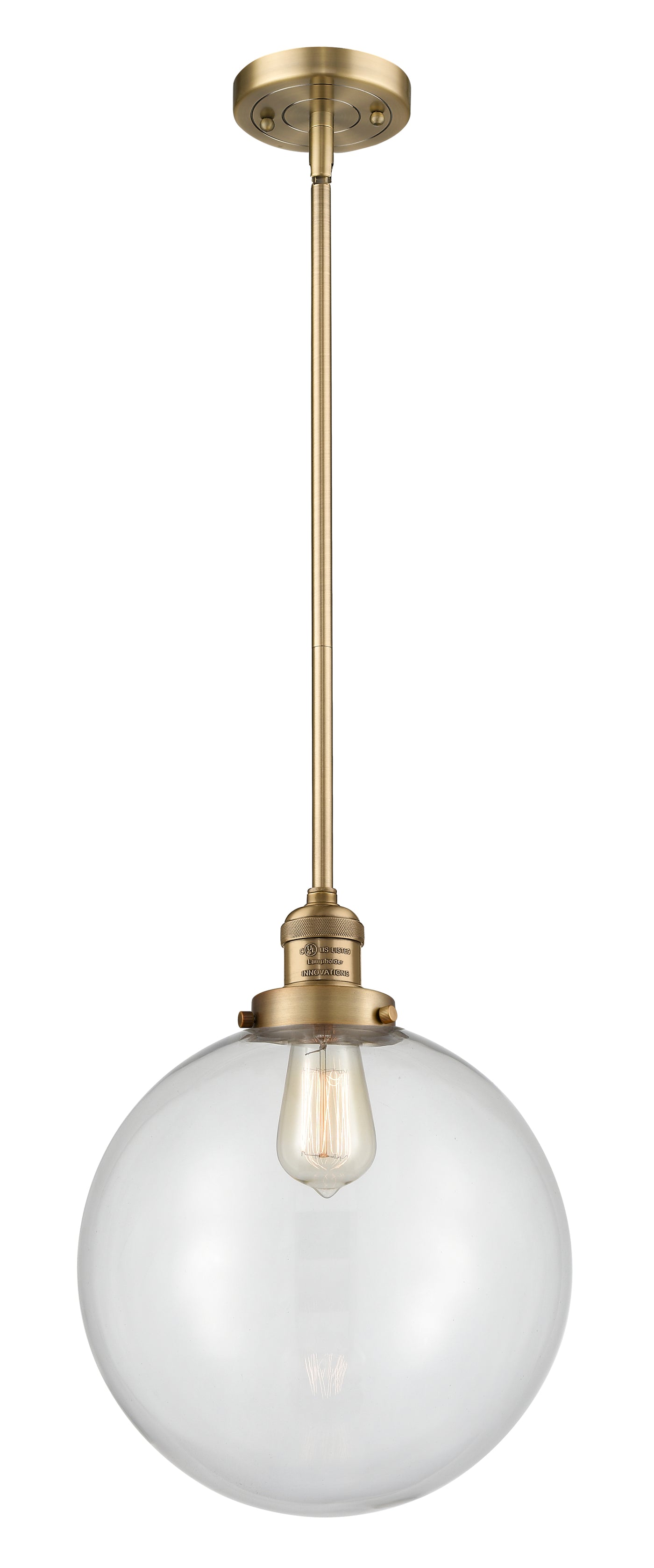 Franklin Restoration Mini Pendant Brass Finish
