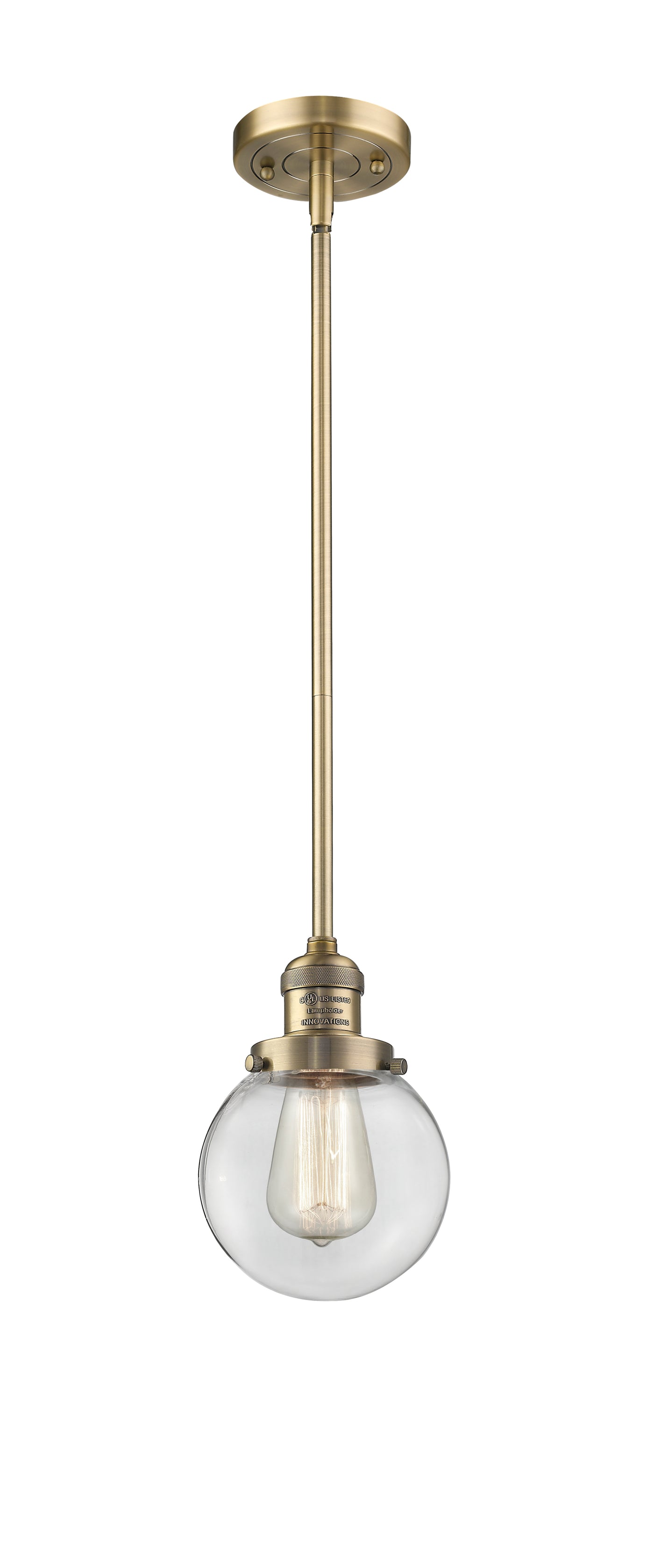 Franklin Restoration Mini Pendant Antique Brass