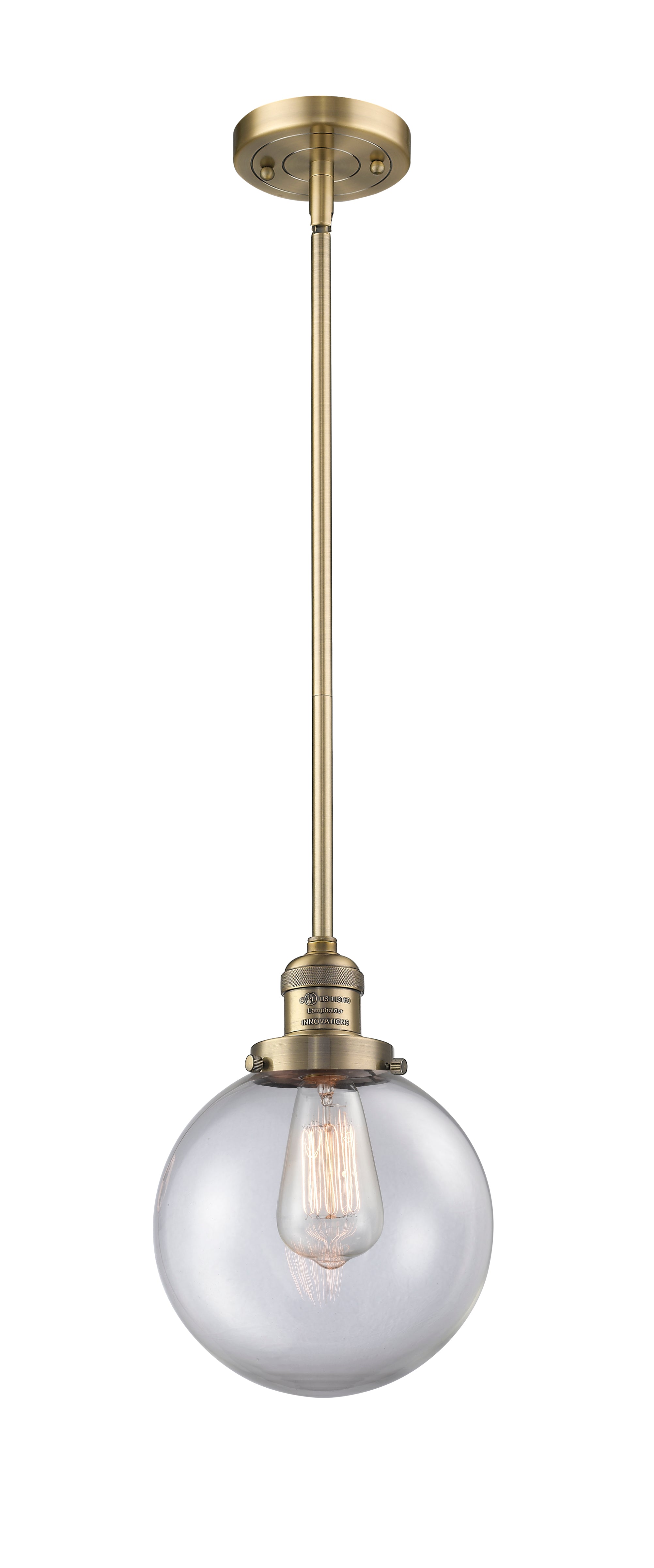 Franklin Restoration Mini Pendant Antique Brass