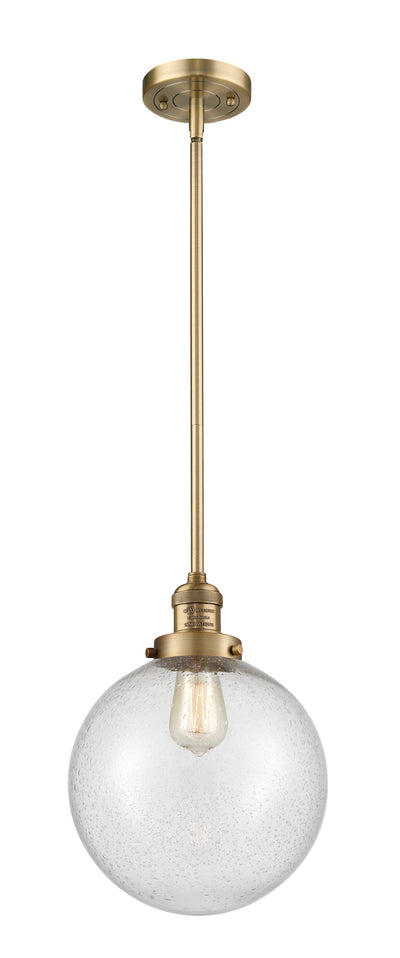 Franklin Restoration Mini Pendant Brass Glass