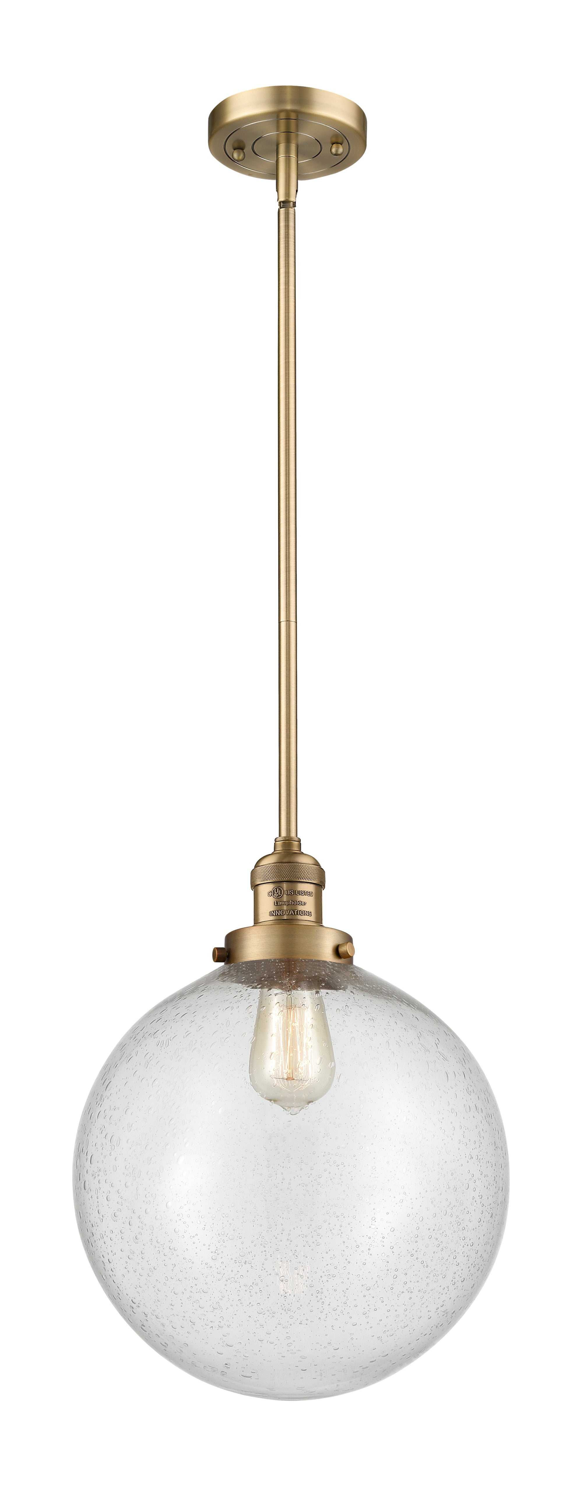 Franklin Restoration Mini Pendant Brass Finish