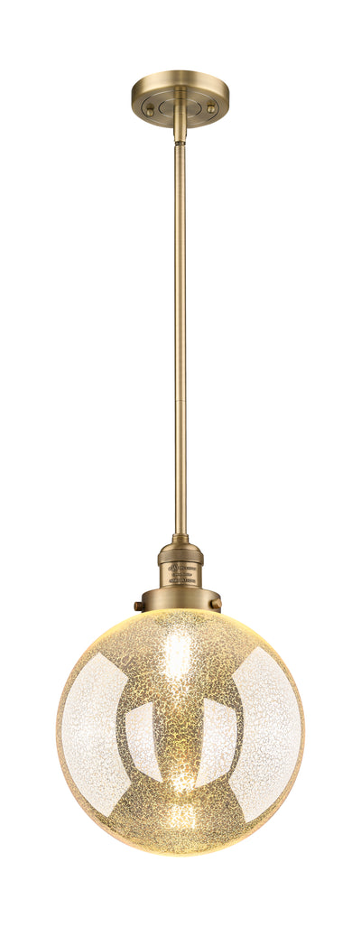 Franklin Restoration Mini Pendant Brass Glass