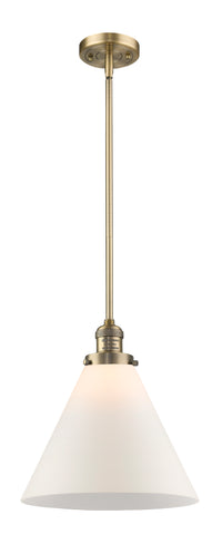 Franklin Restoration Mini Pendant Brass Glass