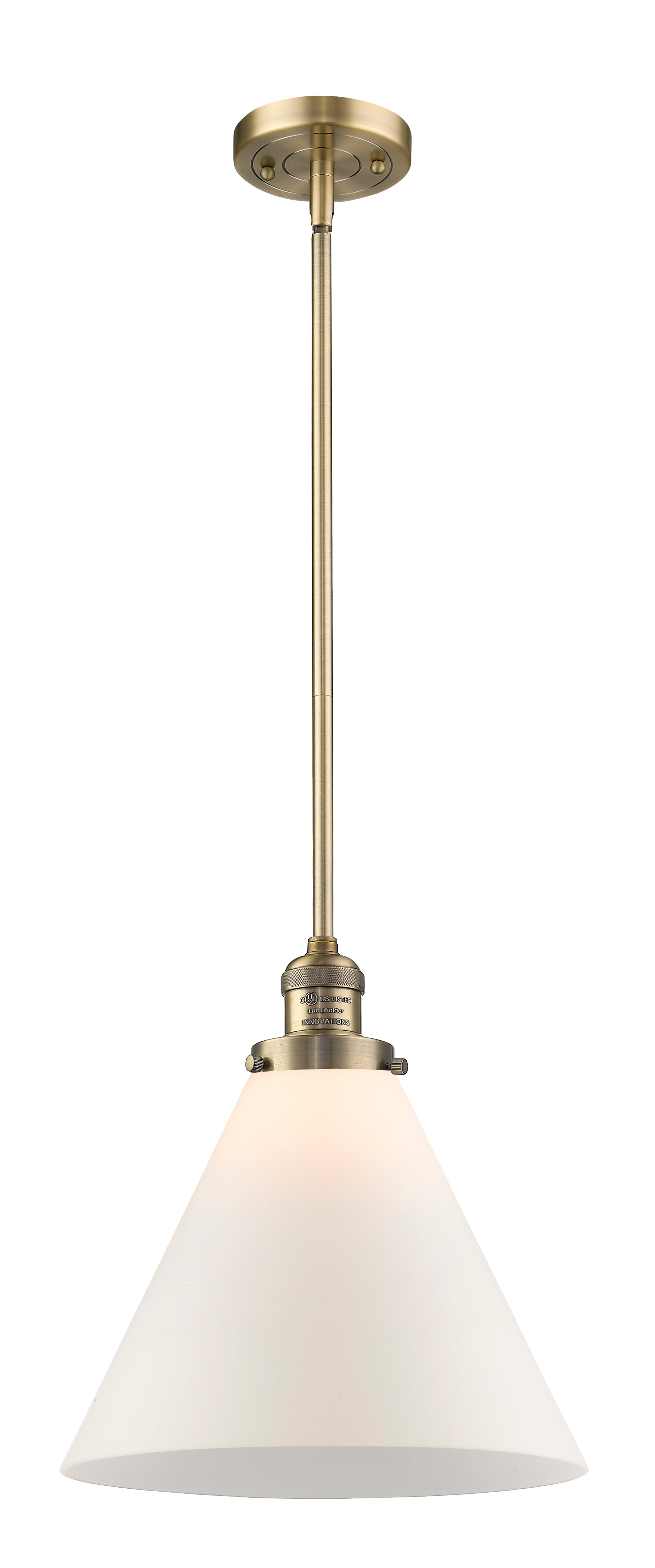 Franklin Restoration Mini Pendant Brass Glass