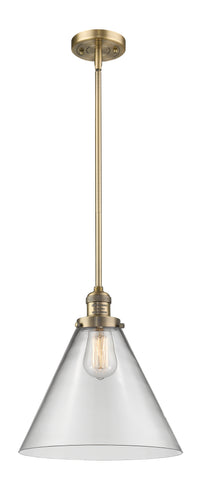 Franklin Restoration Mini Pendant Brass Glass