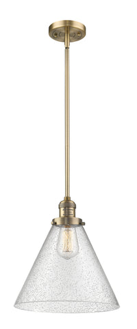 Franklin Restoration Mini Pendant Brass Glass