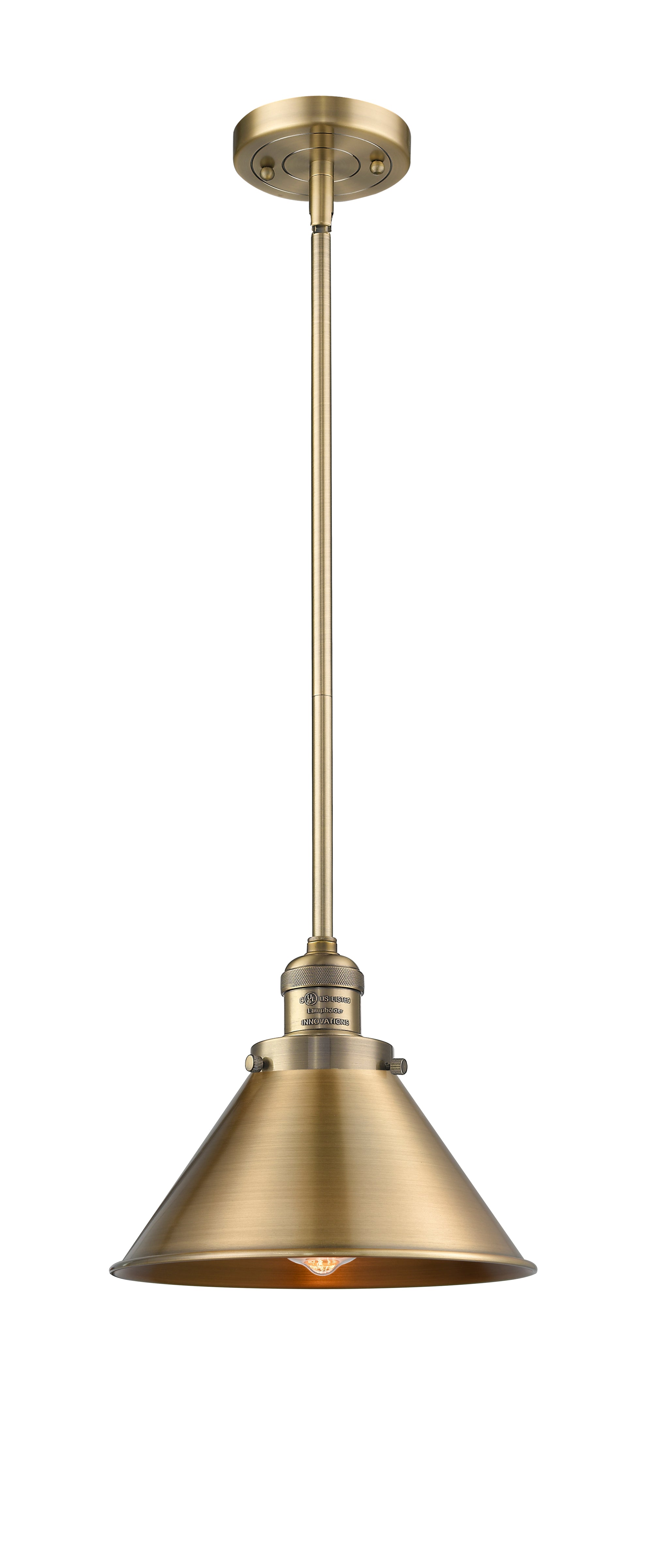 Franklin Restoration Mini Pendant Brass Antique