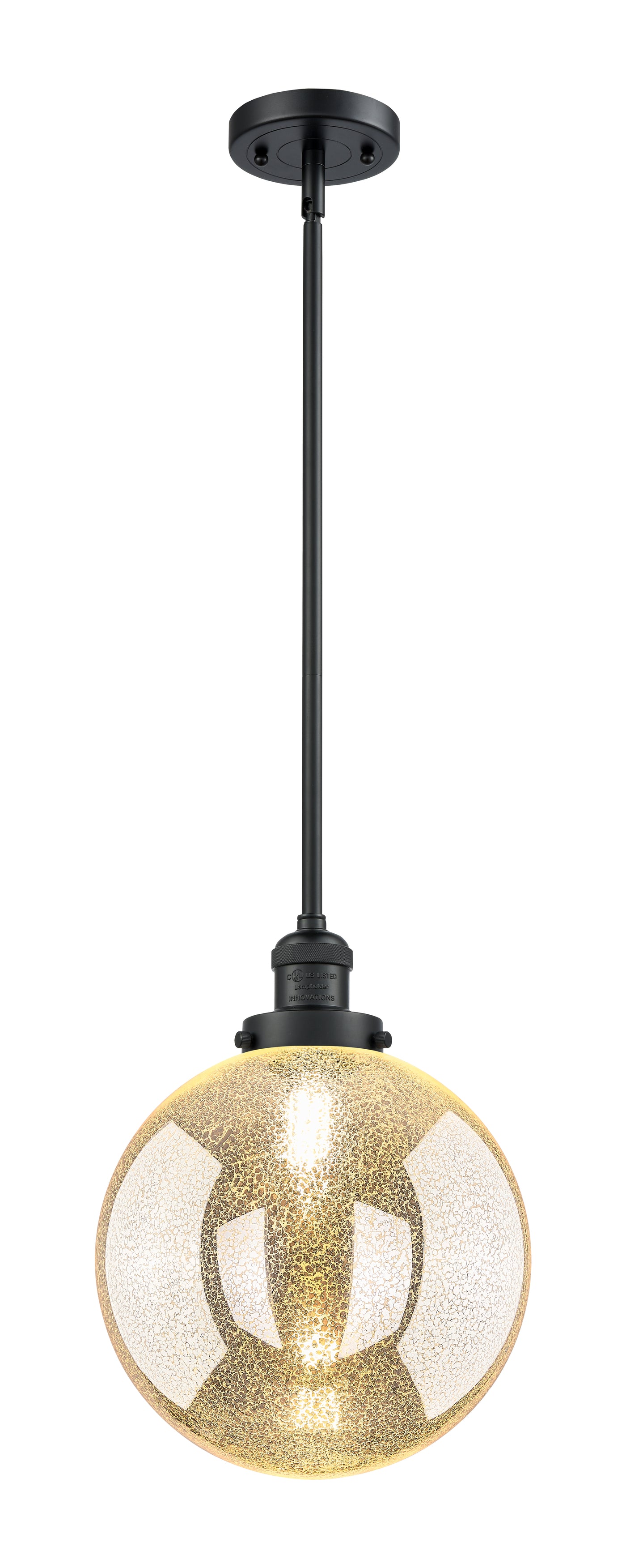 Franklin Restoration Mini Pendant Brass Glass