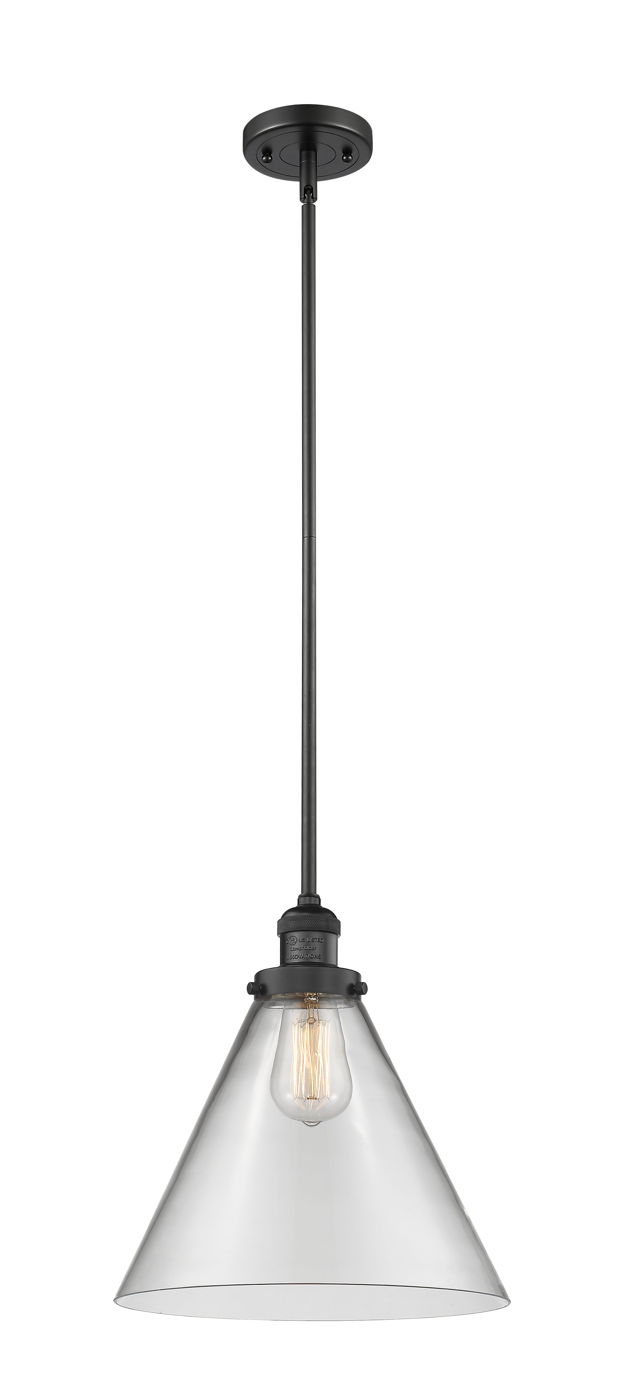 Franklin Restoration Mini Pendant Brass Glass