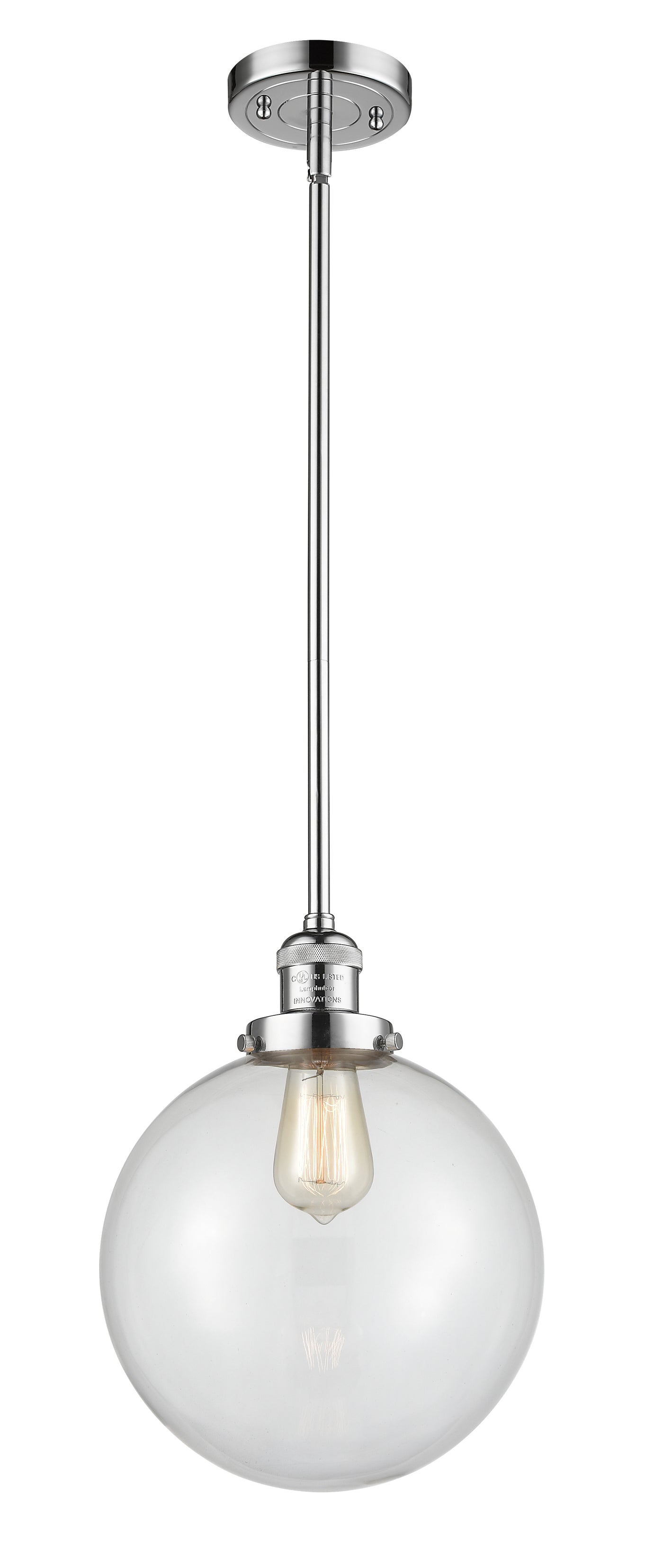 Franklin Restoration Mini Pendant Brass Glass