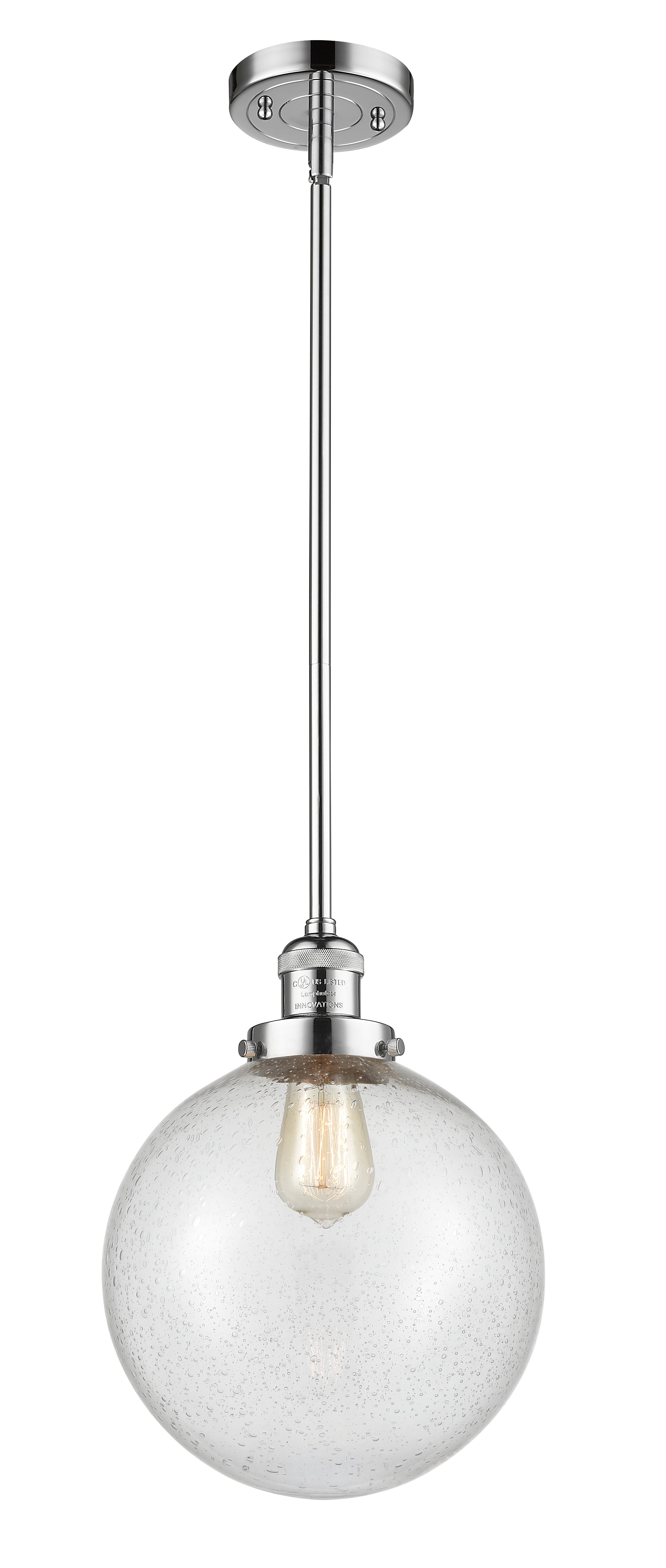 Franklin Restoration Mini Pendant Brass Glass