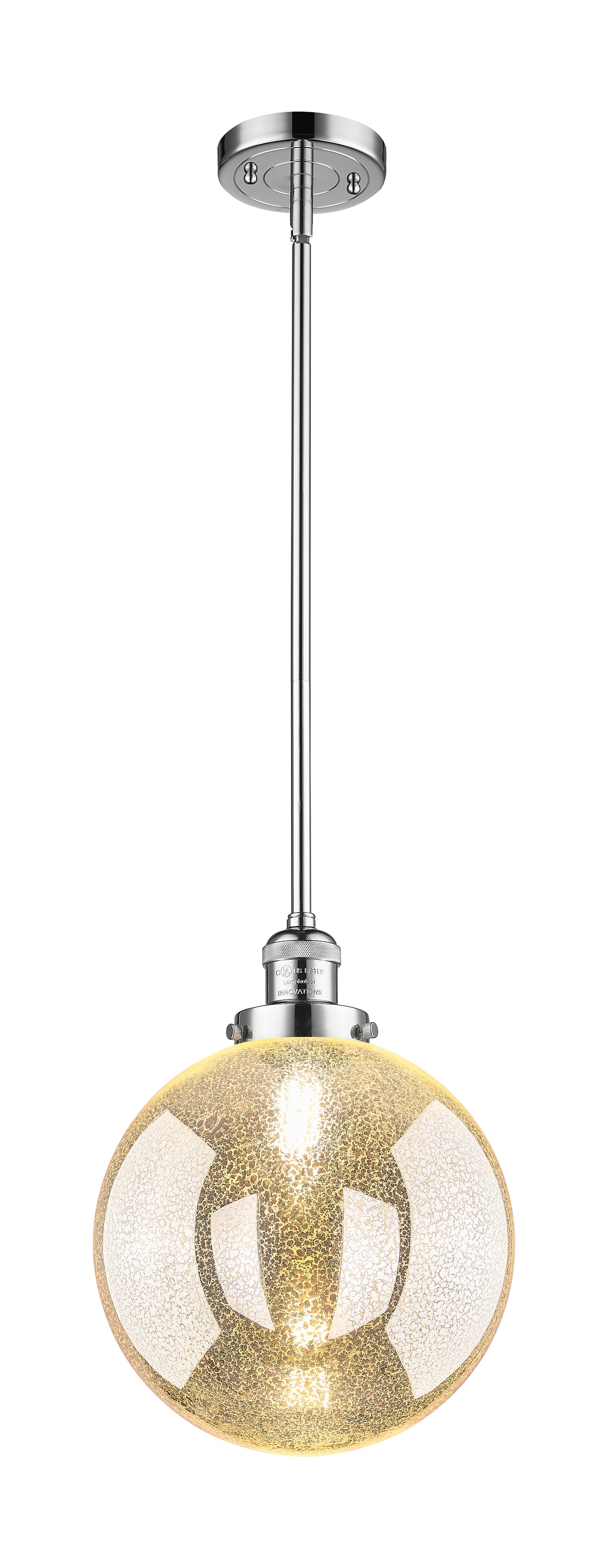 Franklin Restoration Mini Pendant Brass Glass