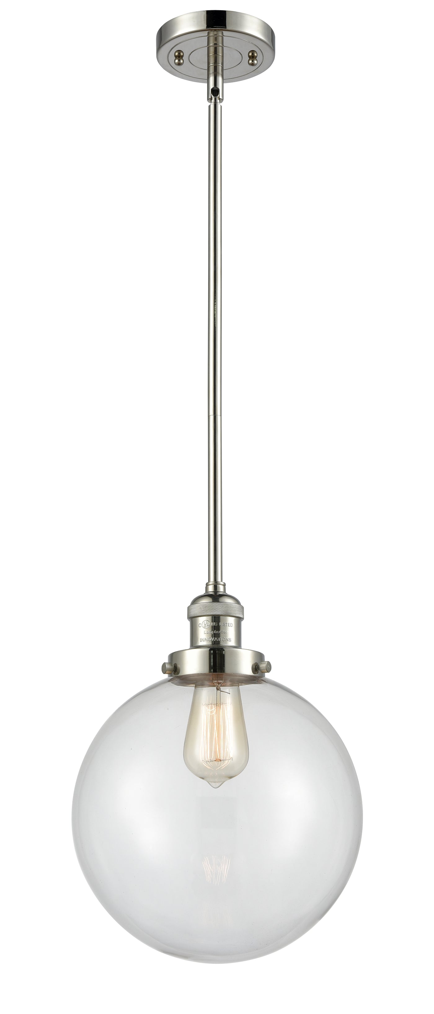 Franklin Restoration Mini Pendant Brass Glass