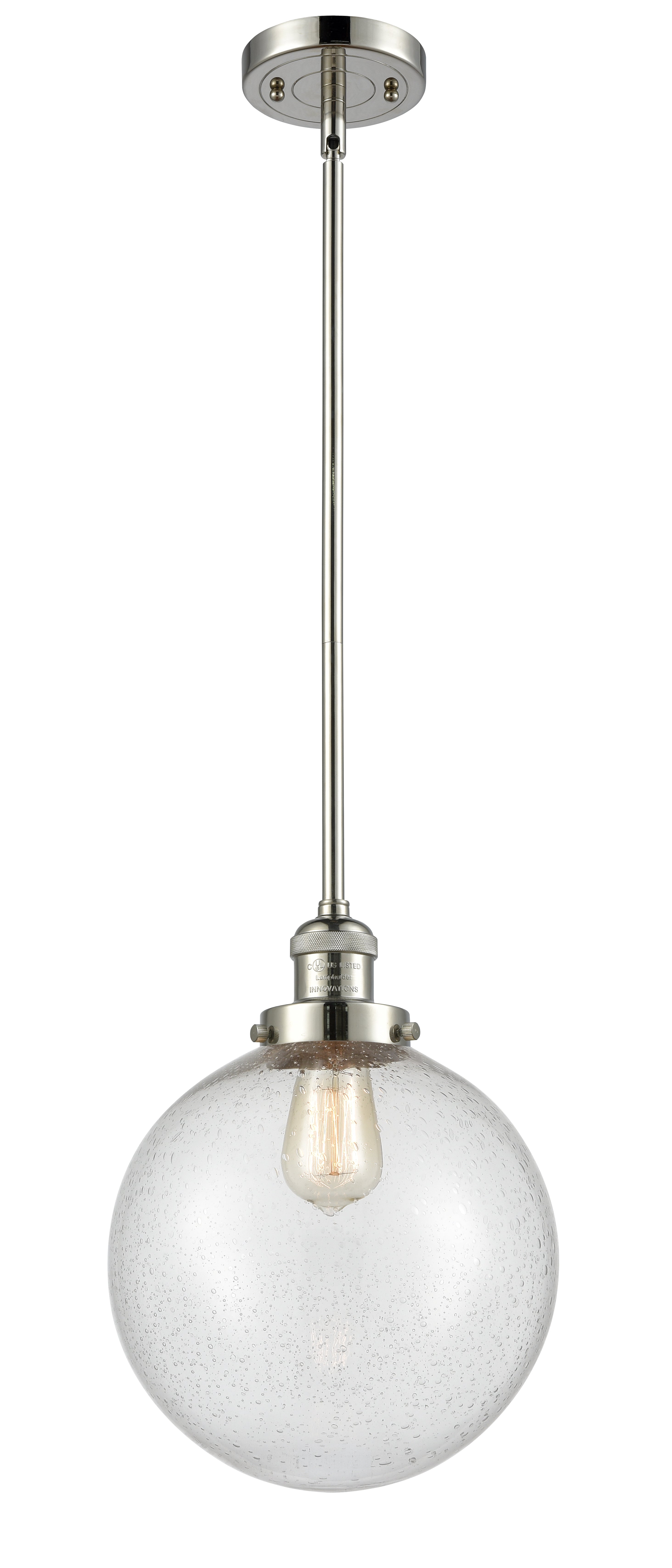 Franklin Restoration Mini Pendant Brass Glass