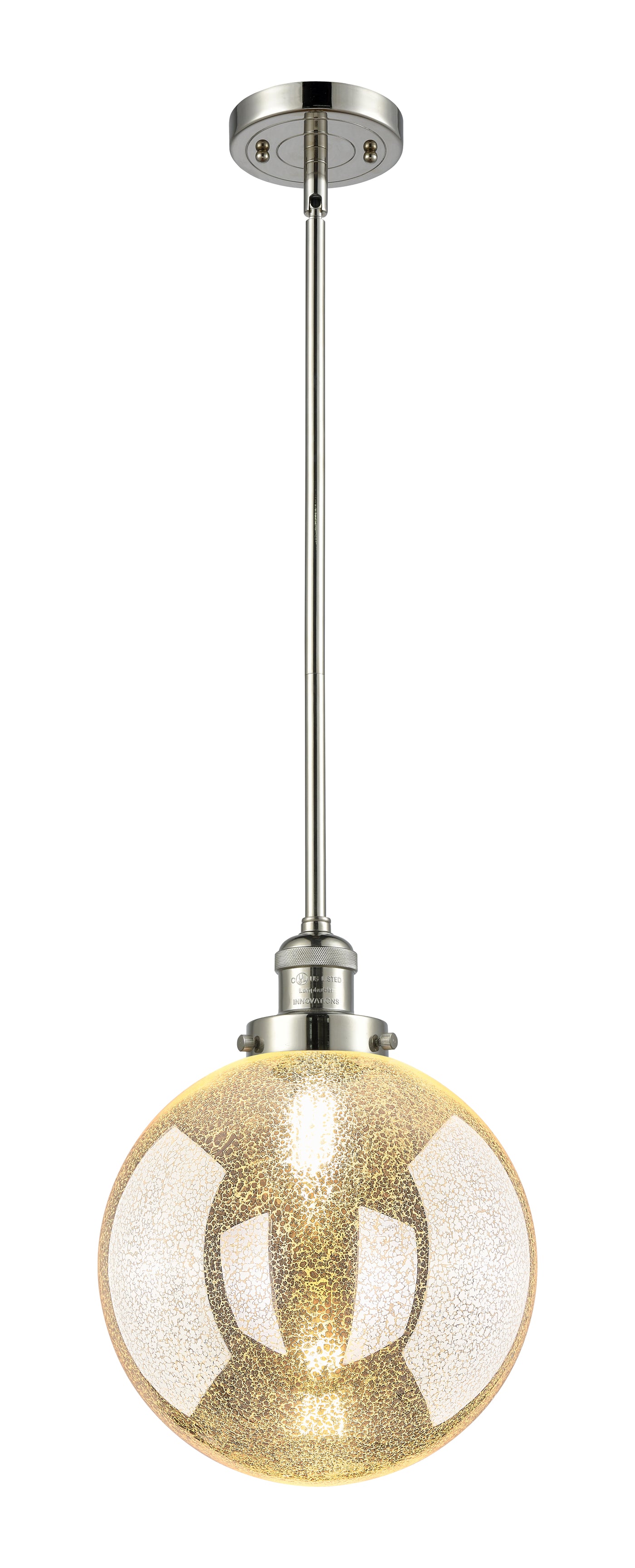 Franklin Restoration Mini Pendant Brass Glass