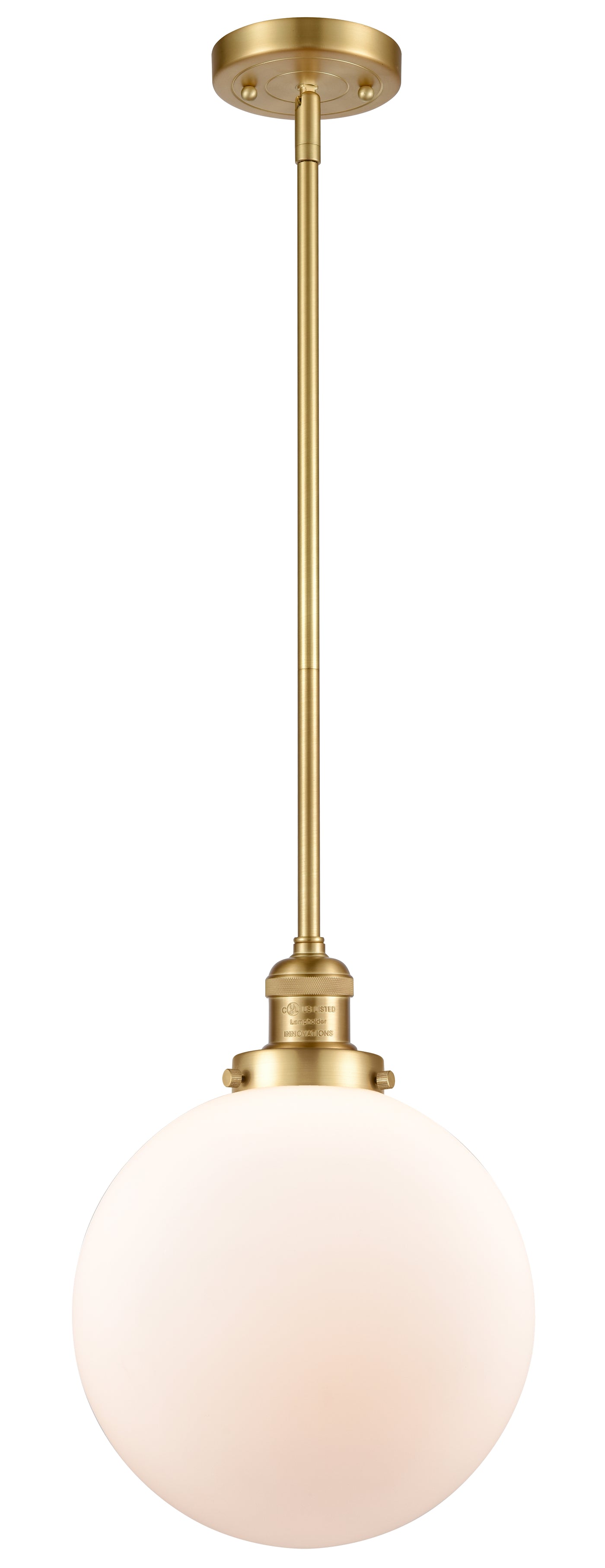 Franklin Restoration Mini Pendant Brass Glass
