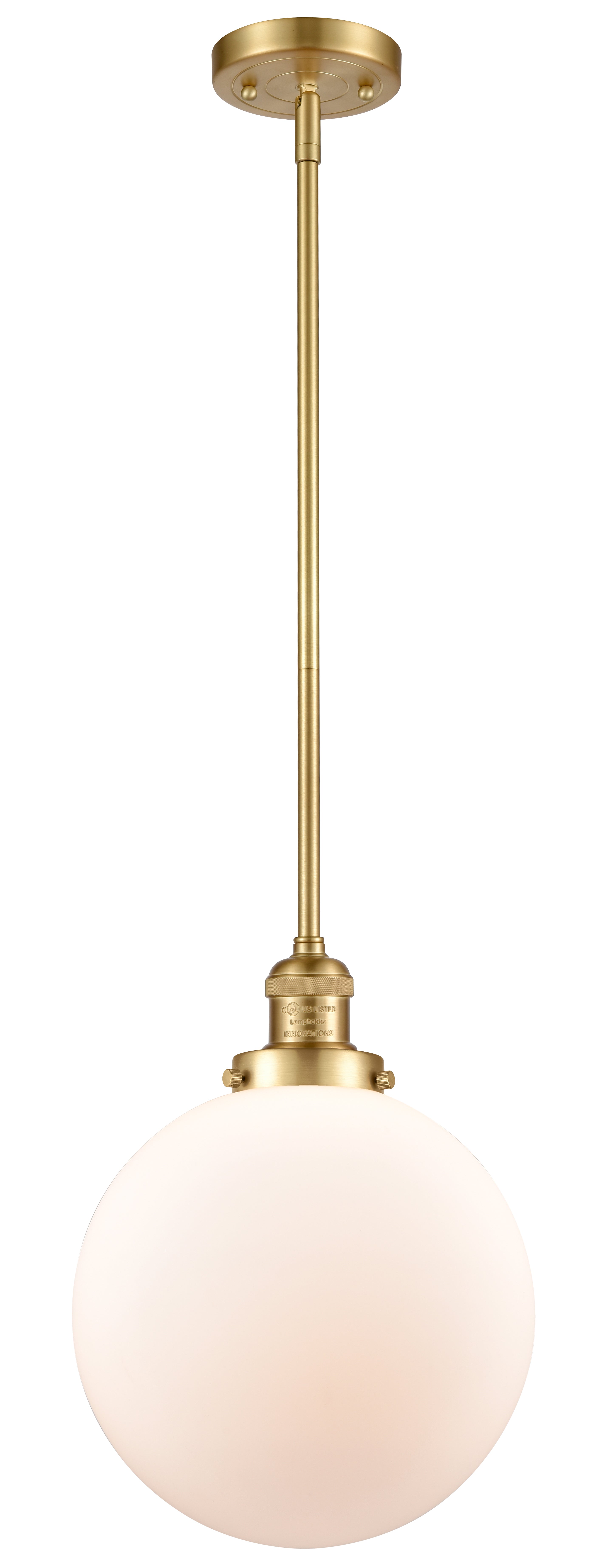 Franklin Restoration Mini Pendant Brass Glass