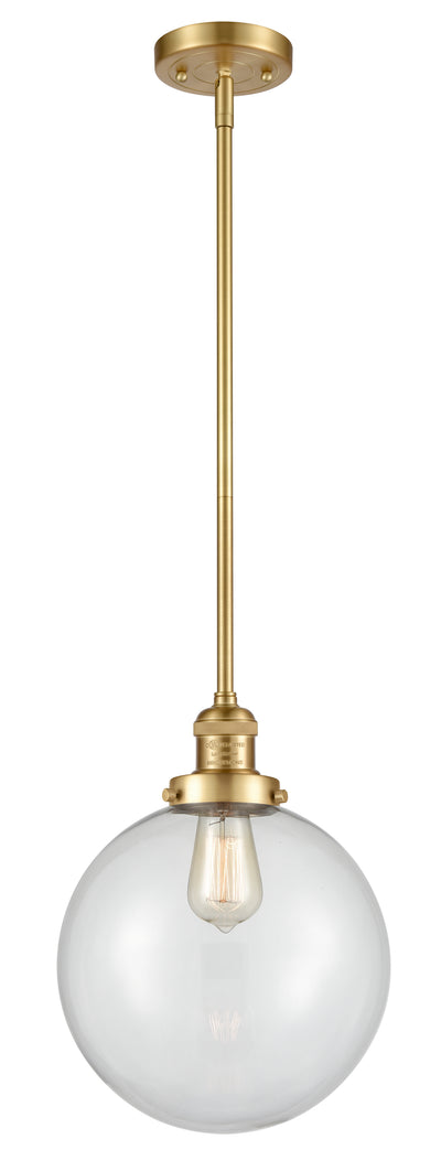 Franklin Restoration Mini Pendant Brass Glass