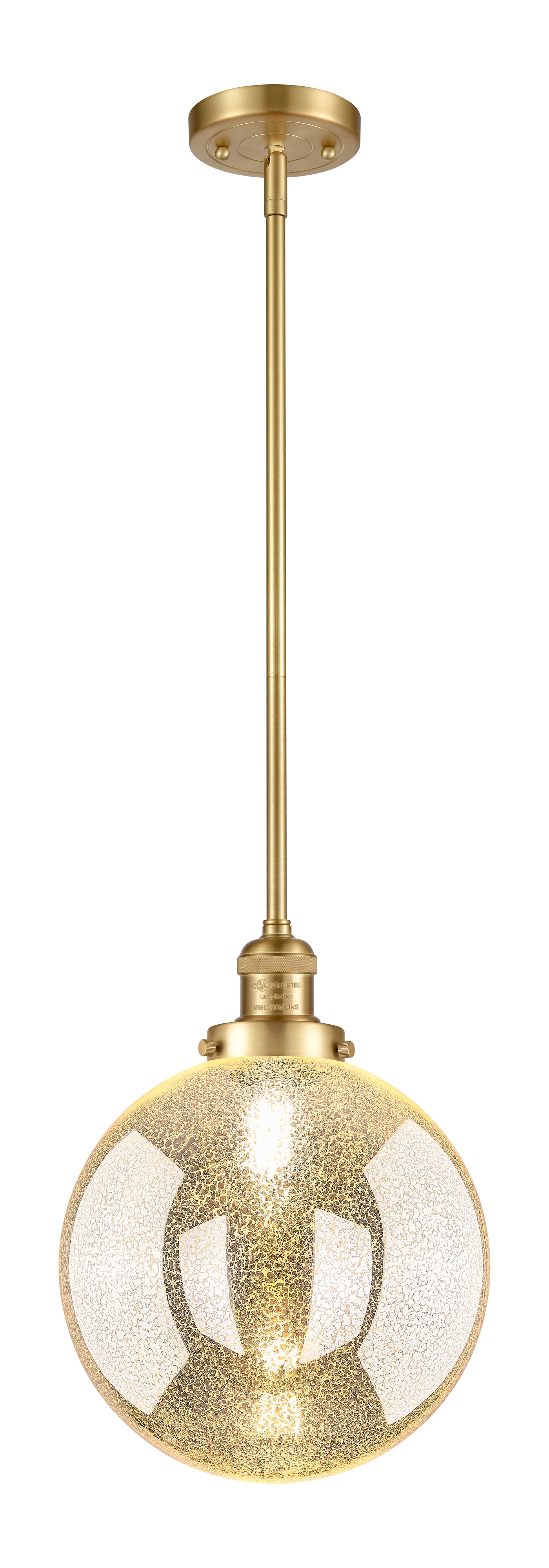 Franklin Restoration Mini Pendant Brass Glass