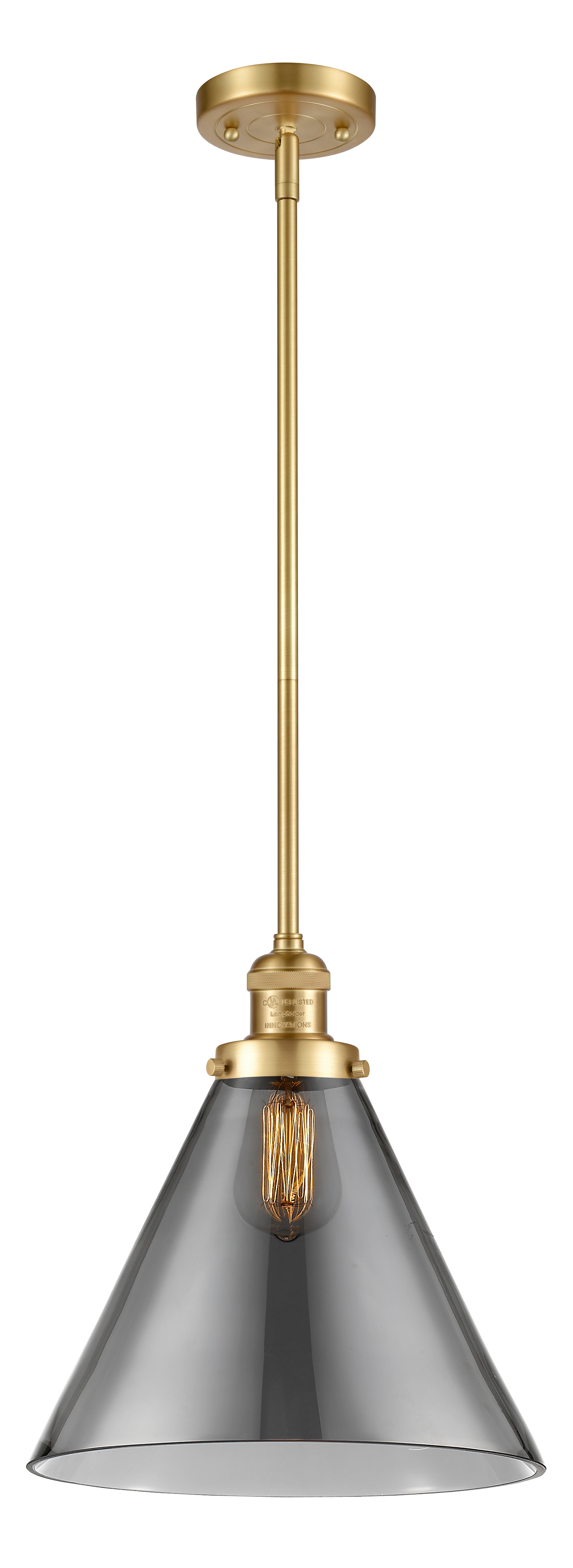 Franklin Restoration Mini Pendant Brass Glass