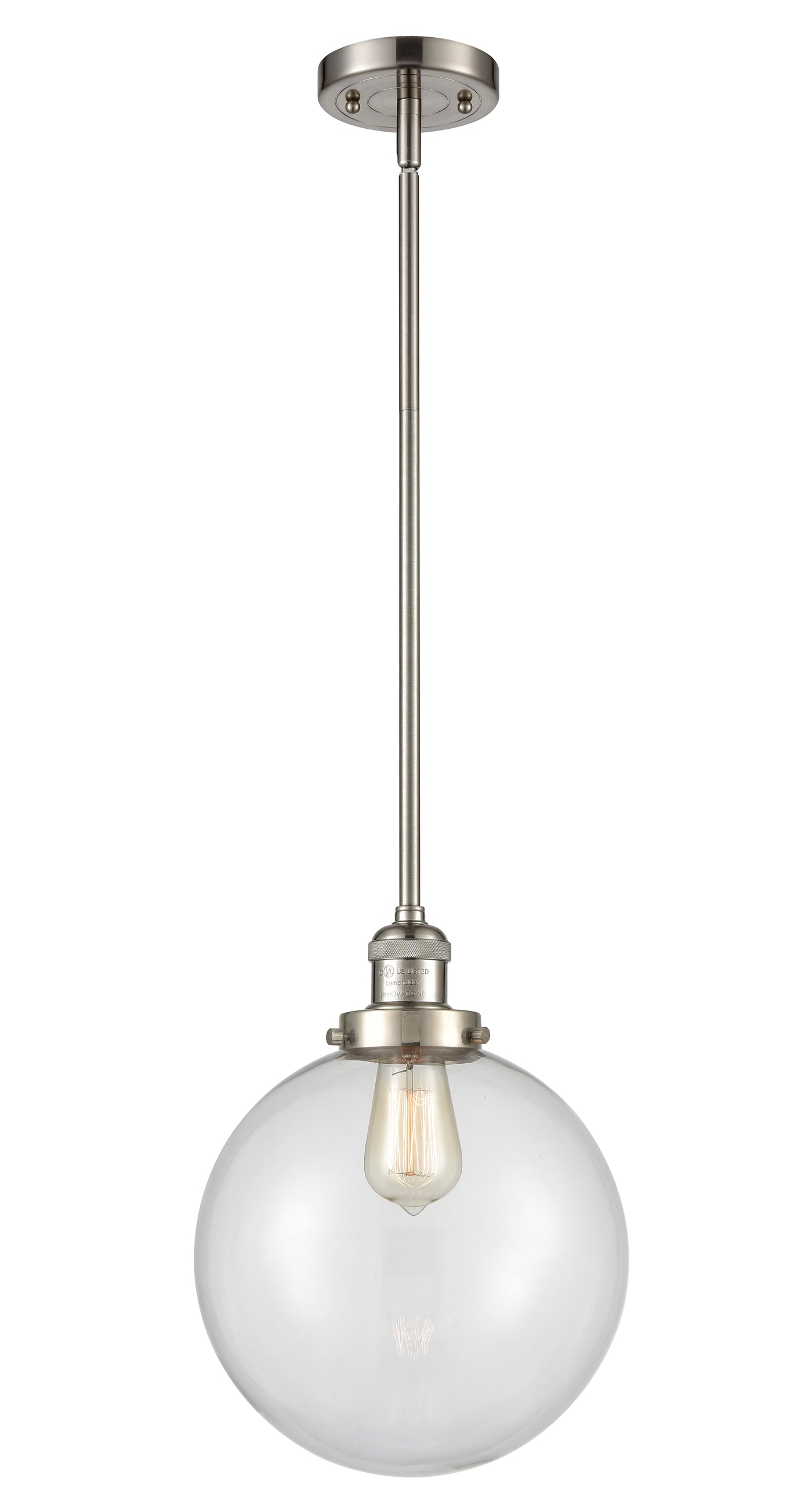 Franklin Restoration Mini Pendant Brass Glass