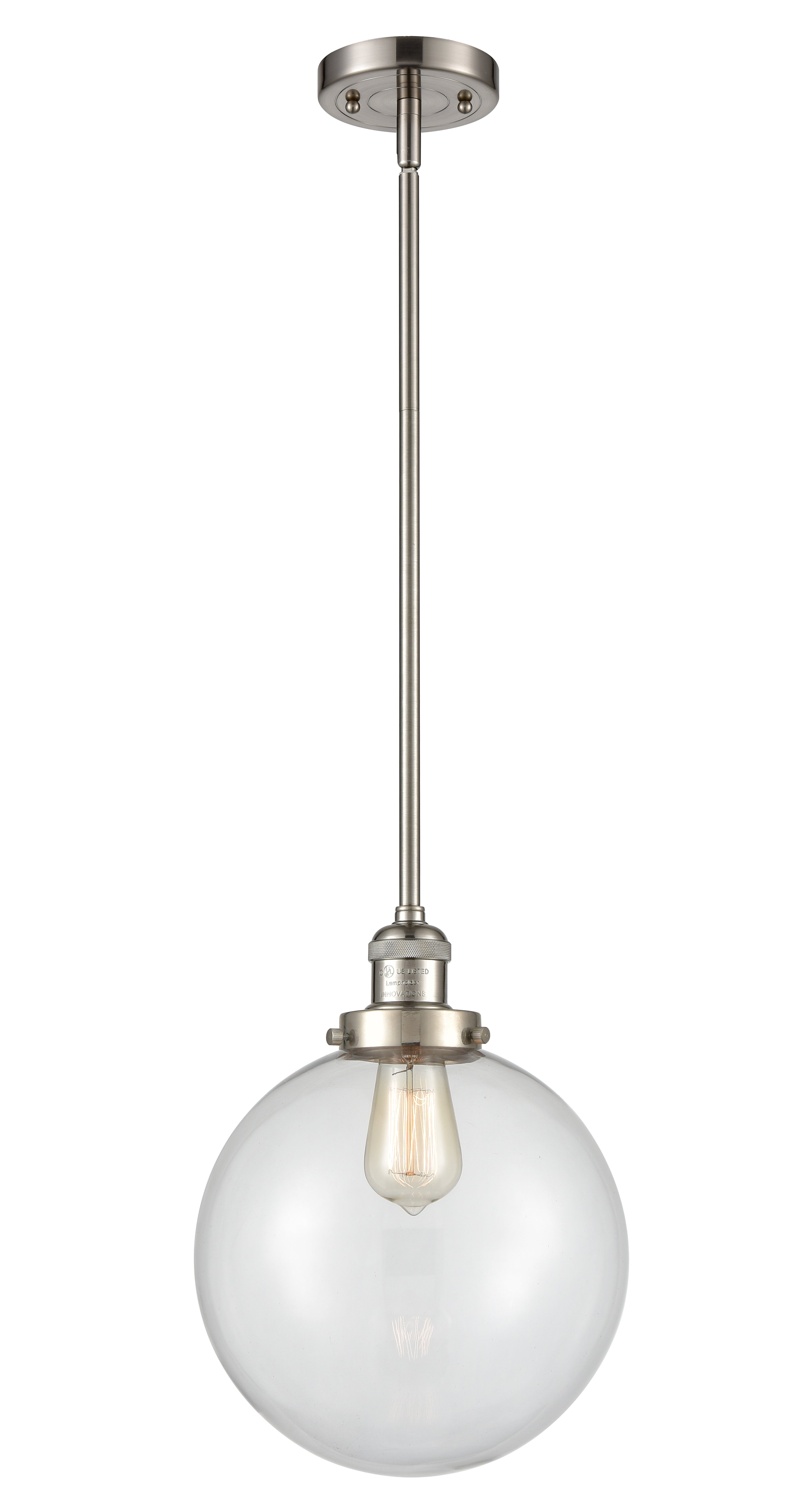 Franklin Restoration Mini Pendant Brass Glass