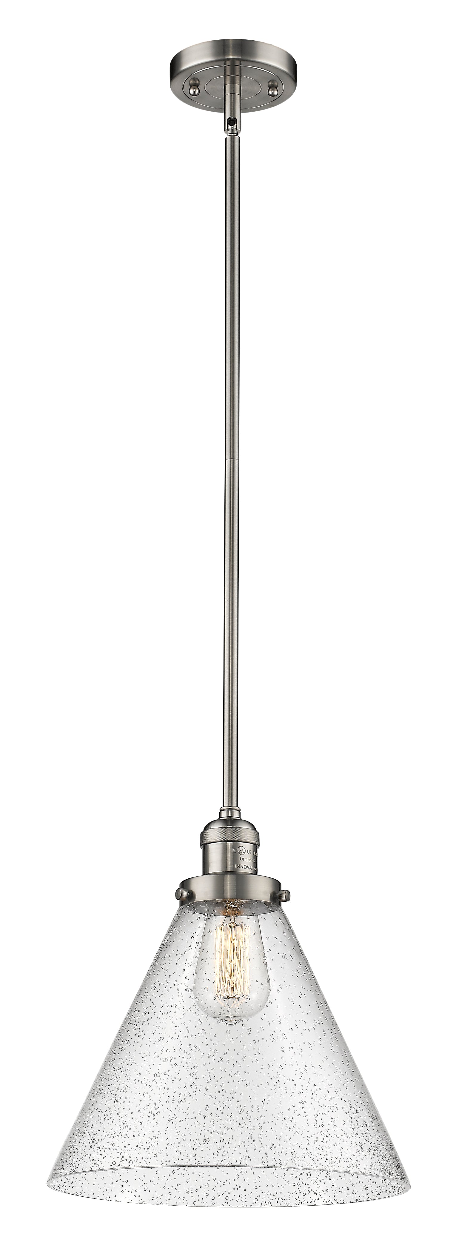 Franklin Restoration Mini Pendant Brass Glass