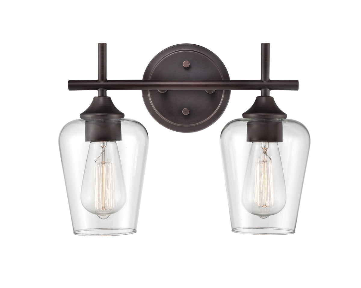 13.75'' Ashford Rubbed Bronze 2 Light Bath Vanity