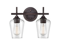 13.75'' Ashford Rubbed Bronze 2 Light Bath Vanity