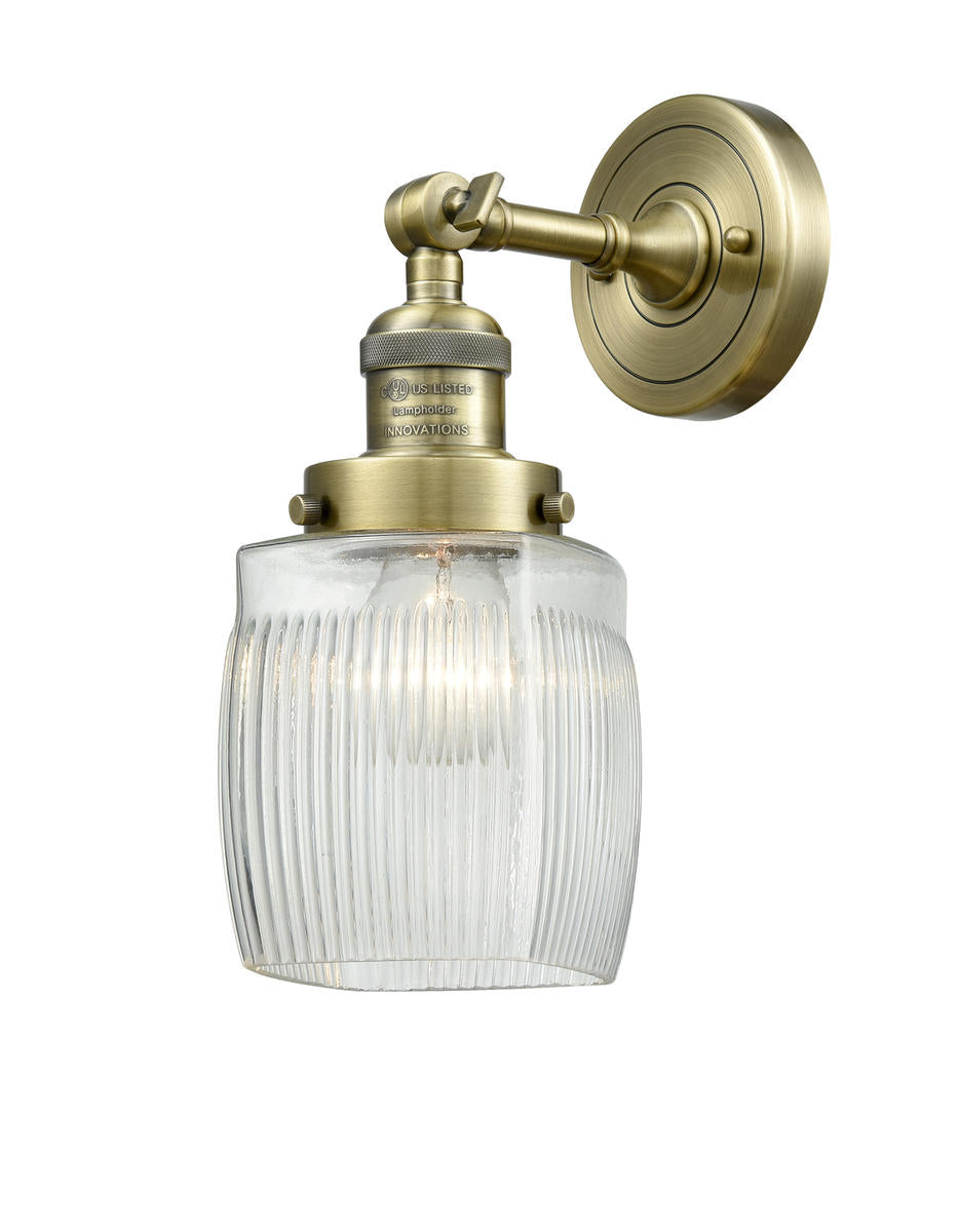 Franklin Restoration Sconce Brass Glass