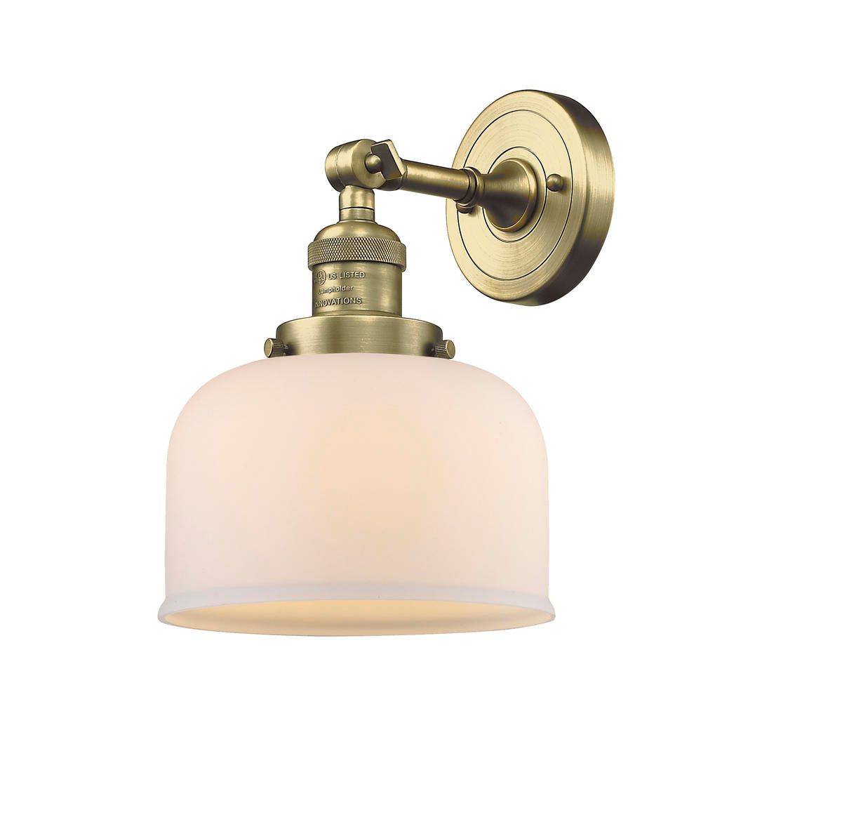 Bell 8-Inch 1-Light Sconce 12-Inch High Reversible Dimmable