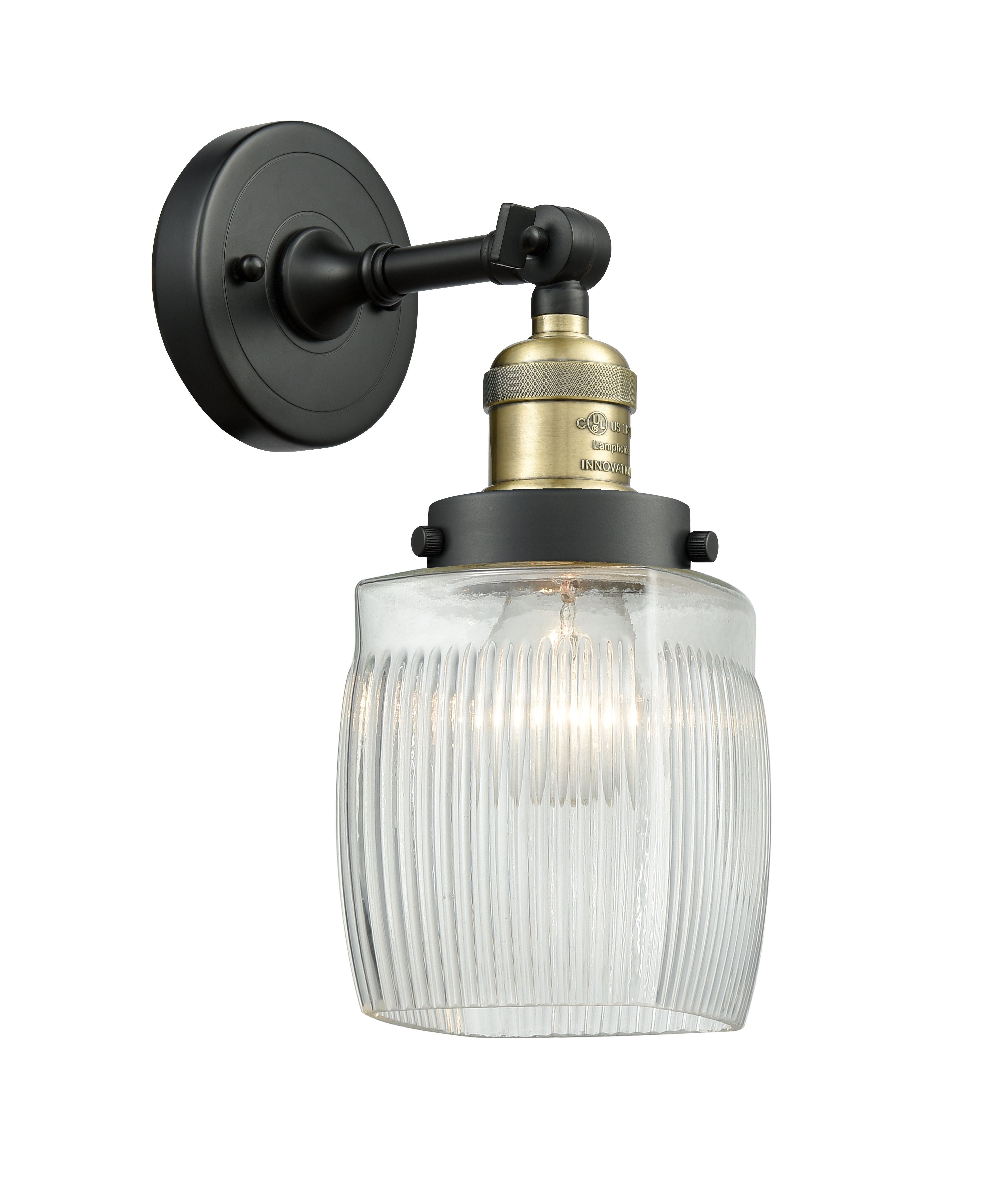 Franklin Restoration Sconce Brass Glass