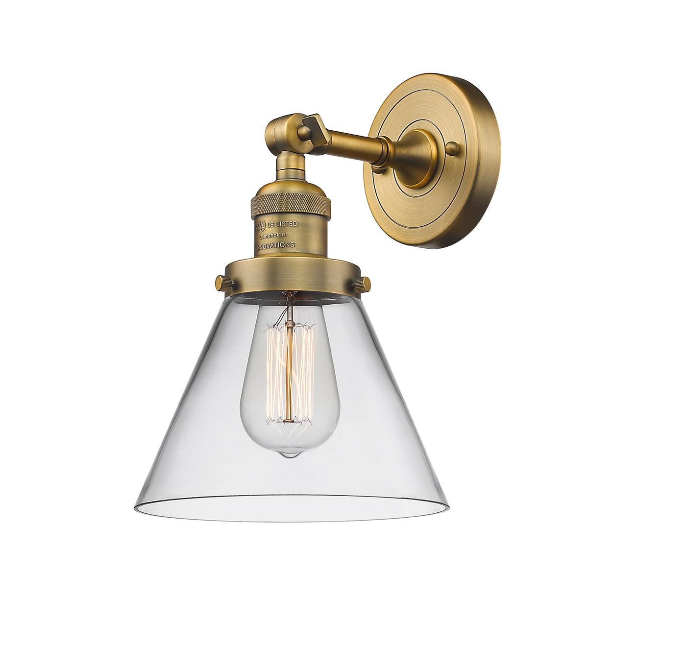 Franklin Restoration Sconce Cast Brass Glass