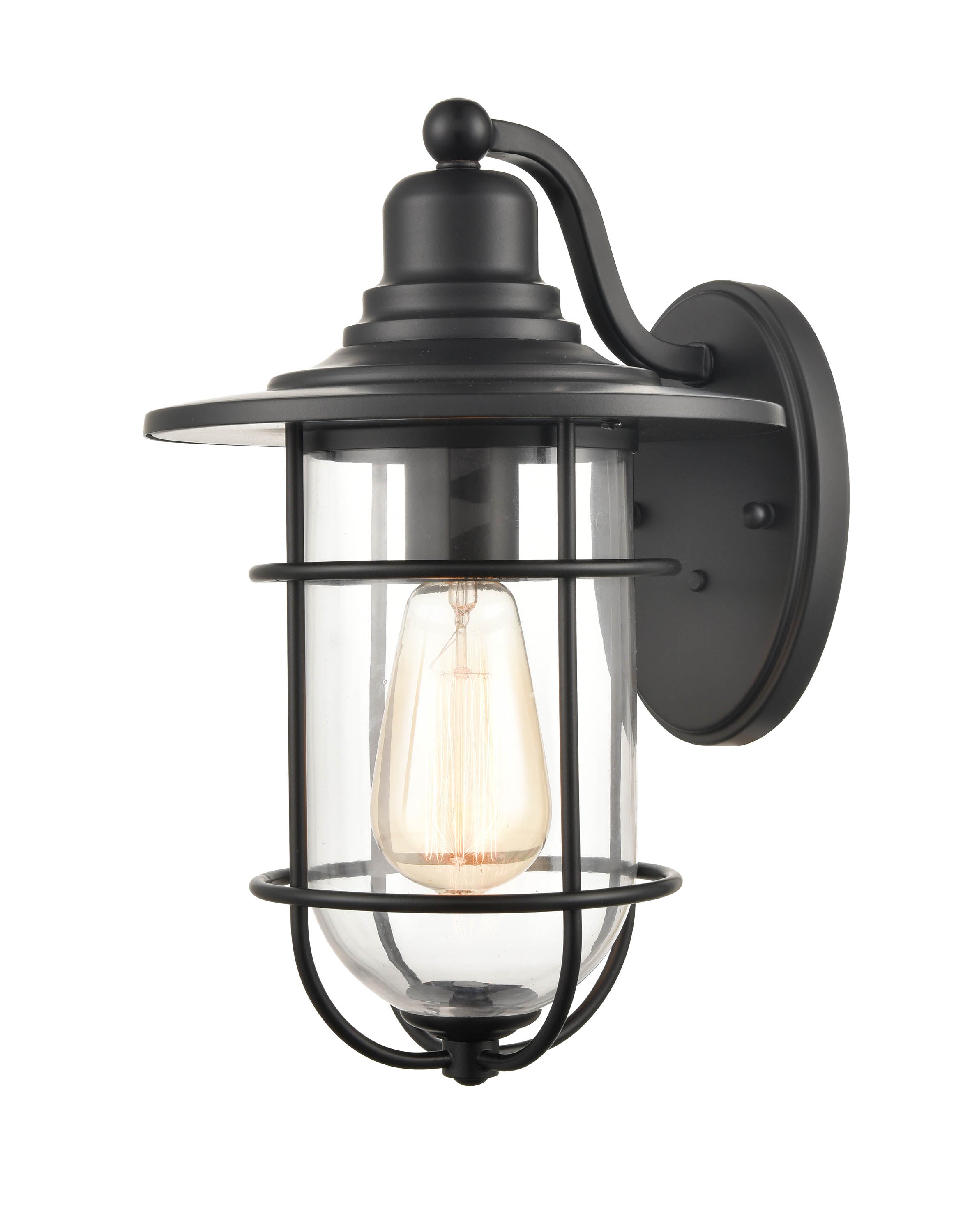 10''  Powder Coated Black 1 Light Wall Sconce