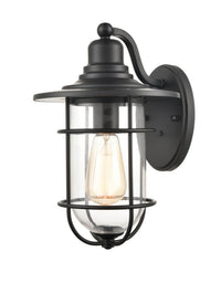 10''  Powder Coated Black 1 Light Wall Sconce