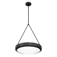 Agate 20-inch 4-light Matte Black Pendant Light with Opal Glass Shade