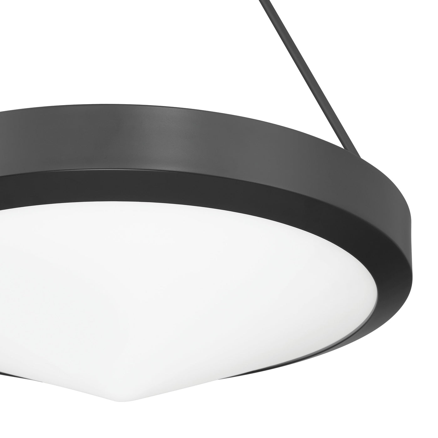Agate 20-inch 4-light Matte Black Pendant Light with Opal Glass Shade