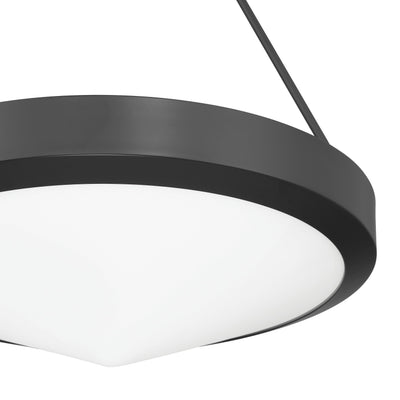 Agate 20-inch 4-light Matte Black Pendant Light with Opal Glass Shade
