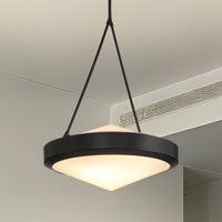 Agate 20-inch 4-light Matte Black Pendant Light with Opal Glass Shade