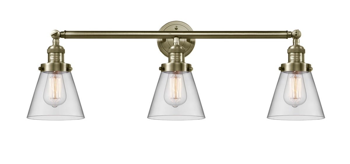 Cone 30-Inch 3-Light Bath Vanity Light with LED Bulbs