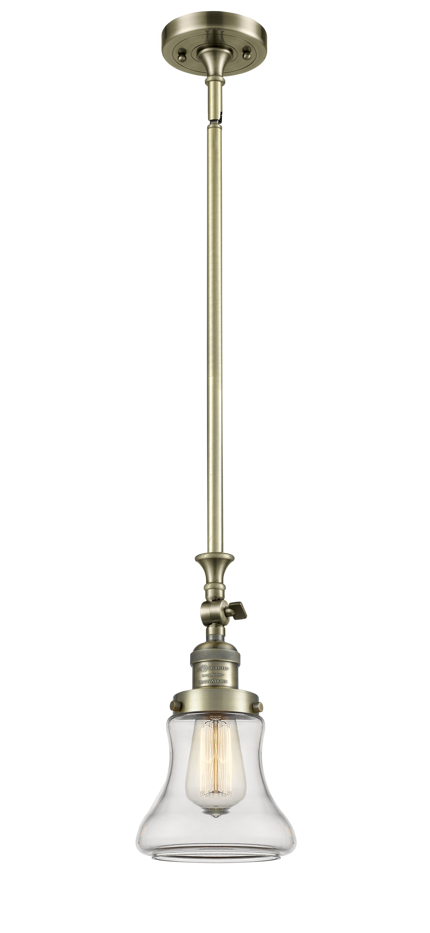 Franklin Restoration Mini Pendant Brass Finish