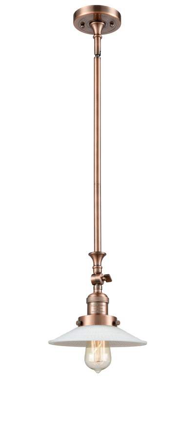 Franklin Restoration Mini Pendant Brass Glass
